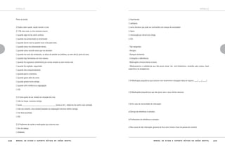 apêndice

Plano de saúde:

apêndice

( ) hipertensão.
( ) epilepsia.

2) Dados sobre saúde, saúde mental e crise:

( ) asma (lembrar que pode ser confundido com ataque de ansiedade).

2.1) No meu caso, a crise costuma ocorrer:

( ) lúpus.

( ) quando algo me faz sentir confuso.

( ) intoxicação por álcool e/ou droga.

( ) quando sou pressionado ou tensionado.

( ) OU:

( ) quando durmo mal ou quando troco o dia pela noite.
( ) quando estou me alimentando menos.

- Tipo sanguíneo:

( ) quando estou ouvindo vozes que me abordam.

- Alergias:

( ) quando me isolo dos ambientes, ou deixo de atender ao telefone, ou nem abro a porta de casa.

- Doenças existentes:

( ) quando faço ferimentos em mim mesmo.

- Limitações e deficiências:

( ) quando fico agressivo verbalmente por coisas simples ou sem motivo real.

- Medicações clínicas diárias e doses:

( ) quando fico agitado, angustiado.

- Medicamentos e substâncias que não posso tomar: (ex.: anti-histamínico, remédios para enjoos, tipos
específicos de analgésicos).

( ) quando falo compulsivamente.
( ) quando perco a memória.
( ) quando gasto além da conta.
( ) quando gritam muito comigo.

2.4) Medicação psiquiátrica que costumo usar atualmente e dosagem (data de registro: ___/___/____):

( ) quando sofro violência ou segregação.
( ) OU:
2.5) Medicações psiquiátricas que não posso usar e seus efeitos danosos:
2.2) Como gosto de ser tratado em situação de crise :
( ) não me toque, converse comigo.
( ) avise ________________________________ (nome e tel.) , ele(a) me faz sentir mais calmo(a).

2.6) Em caso de necessidade de internação:

( ) não sou violento, uma conduta baseada na cooperação funciona melhor comigo.
( ) me deixe quieto(a).

a) Serviço de referência e contatos:

( ) OU :
b) Profissionais de referência e contatos:
2.3) Problemas de saúde e medicações que costumo usar :
( ) dor de cabeça.

c) Nos casos de não internação, gostaria de ficar com: (nome e local da pessoa de contato).

( ) diabetes.

248

Manual de ajuda e suporte mútuos em saúde mental

Manual de ajuda e suporte mútuos em saúde mental

249

 