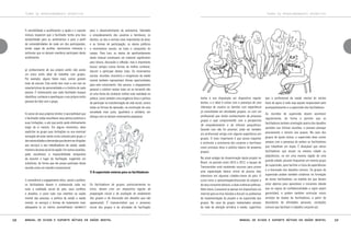 TEMAS DE APROFUNDAMENTO OPERATIVO

f) sensibilidade e acolhimento: a ajuda e o suporte
mútuos requerem que o facilitador tenha uma boa
sensibilidade para os sentimentos e para o perfil
de vulnerabilidades de cada um dos participantes,
sendo capaz de acolher, demonstrar interesse e
estimular que os demais membros participem deste
acolhimento.

g) conhecimento de seu próprio estilo: não existe
um único estilo ideal de trabalhar com grupos.
Por exemplo, alguns falam mais, outros gostam
mais de escutar. Este estilo tem mais a ver com as
características de personalidade e a história de cada
pessoa. É interessante que cada facilitador busque
identificar, conhecer e aperfeiçoar o seu próprio estilo
pessoal de lidar com o grupo.

h) senso de seus próprios limites: é aconselhável que
o facilitador saiba reconhecer seus pontos positivos e
suas limitações, e até que ponto pode efetivamente
exigir de si mesmo. Em alguns momentos, deve
explicitar ao grupo suas limitações ou sua eventual
sensação de estar sendo muito cobrado pelo grupo, e
das necessidades e demandas que devem ser dirigidas
aos serviços e aos trabalhadores de saúde, saúde
mental e da área social da região. Em outras ocasiões,
pode reconhecer a impossibilidade temporária
de assumir o lugar da facilitação, sugerindo um
substituto, de forma que ele possa participar desta
reunião como um membro convencional.

TEMAS DE APROFUNDAMENTO OPERATIVO

para o desenvolvimento da autonomia, liberdade
e empoderamento dos usuários e familiares; os
direitos, as leis e normas mais importantes da área;
e as formas de participação, os atores políticos
e movimentos sociais, as lutas e conquistas do
campo. Para isso, os textos de aprofundamento
deste manual constituem um material significativo
para leitura, discussão e reflexão, mas é importante
buscar sempre outras formas de melhor conhecer,
discutir e participar destas lutas. Os movimentos
sociais, reuniões, encontros e congressos da saúde
mental também representam ótimas oportunidades
para este crescimento. Aos poucos, o engajamento
pessoal e coletivo nestas lutas vai se tornando não
só uma forma de conhecer melhor esta realidade na
prática, como também uma exigência ética e política
de participar na transformação da vida social, contra
todas as formas de opressão, na construção de uma
sociedade mais justa, igualitária e solidária, em
aliança com os demais movimentos populares.

7) A supervisão externa para os facilitadores
i) consciência e engajamento ético, social e político:
os facilitadores devem ir conhecendo cada vez
mais a realidade social do país, seus conflitos
e desafios, e como tudo isso interfere na saúde
mental das pessoas; a política de saúde e saúde
mental, os serviços e formas de tratamento mais
adequados (e os menos aconselháveis também!)

58

Os facilitadores de grupos, particularmente no
início, devem criar um dispositivo regular de
preparação inicial e de avaliação do andamento
dos grupos e de discussão dos desafios que vão
aparecendo. É imprescindível que o processo
inicial dos grupos e da atividade de facilitação

Manual de ajuda e suporte mútuos em saúde mental

tenha à sua disposição um dispositivo regular
destes, e o ideal é contar com a presença de uma
liderança de usuário ou familiar com experiência
já consolidada em atividades grupais, ou com um
profissional que tenha conhecimento de processo
grupal e seja comprometido com a perspectiva
de empoderamento e de reforma psiquiátrica.
Quando isso não for possível, pode ser também
um profissional amigo com alguma experiência em
grupos. O mais importante é que possa respeitar
e estimular a autonomia dos usuários e familiares
como princípio ético e político básico do presente
projeto.
No atual estágio de disseminação deste projeto no
Brasil, no período entre 2010 e 2012, a equipe do
Transversões está recebendo recursos para prover
uma capacitação básica inicial de poucos dias
intensivos em algumas cidades-chave do país. O
curso inclui a apresentação/discussão do projeto e
de seus conceitos básicos, e duas vivências práticas.
Além disso, é possível se pensar em dispositivos via
internet para se tirar dúvidas e discutir os problemas
de implementação do projeto e da supervisão dos
grupos. No caso de grupos implantados através
da rede de atenção primária à saúde, sugerimos

que o profissional de saúde mental do núcleo
local de apoio à rede seja aquele responsável pelo
acompanhamento e a supervisão dos facilitadores.
As reuniões de supervisão devem acontecer
regularmente, de forma a permitir que os
facilitadores tenham orientação acerca dos desafios
sentidos nas últimas reuniões, e possam planejar
previamente o retorno aos grupos. No caso dos
grupos de ajuda mútua, a supervisão deve contar
sempre com a presença de ambos os facilitadores
que trabalham em dupla. É desejável que vários
facilitadores que atuam na mesma cidade ou
adjacências, ou em uma mesma região de uma
grande cidade, possam frequentar um mesmo grupo
de supervisão, para facilitar a troca de experiências
e a discussão dos desafios comuns. Os grupos de
supervisão podem também colaborar na formação
de novos facilitadores, na medida em que devem
estar abertos para aprendizes e iniciantes (desde
que as regras de confidencialidade e sigilo sejam
garantidas), e podem também estimular novos
arranjos de duplas de facilitadores, a partir de
descoberta de afinidades pessoais, condições
comuns que facilitam o trabalho conjunto etc.

Manual de ajuda e suporte mútuos em saúde mental

59

 