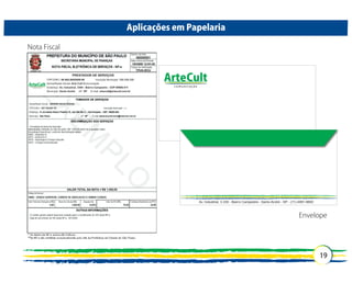 Aplicações em Papelaria

Nota Fiscal


                           PRESTADOR DE SERVIÇOS
      CPF/CNPJ: 00.000.000/0000-00             Inscrição Municipal: 123.123.123
      Nome/Razão Social: Arte Cult Comunicação
      Endereço: Av. Industrial, 3300 - Bairro Campestre - CEP:09080-511
      Município: Santo André UF: SP E-mail: artecult@artecult.com.br




                                                                                         Av. Industrial, 3.330 - Bairro Campestre - Santo André - SP - (11) 4991-9800



                                                                                                                                                           Envelope




                                                                                                                                                                        19
 