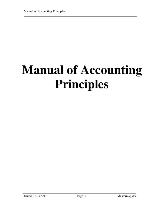 Manual ofaccounting