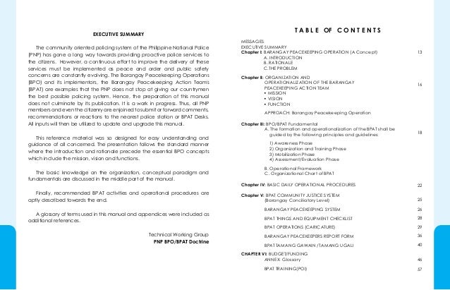 MANUAL ON BARANGAY PEACEKEEPING OPERATIONS - BPAT