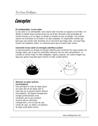 Cocina solar: una alternativa ecológica - Ecogestos