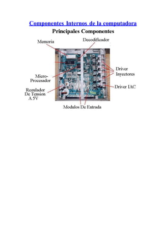 Componentes Internos de la computadora
 