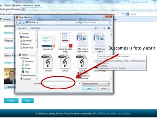 Presionamos Examinar para buscar
la foto en el computador
Buscamos la foto y abrir