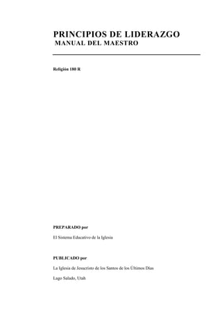 Manual Principio De Liderazgo