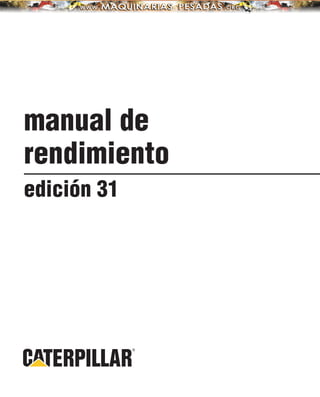 manual de
rendimiento
edición 31
 