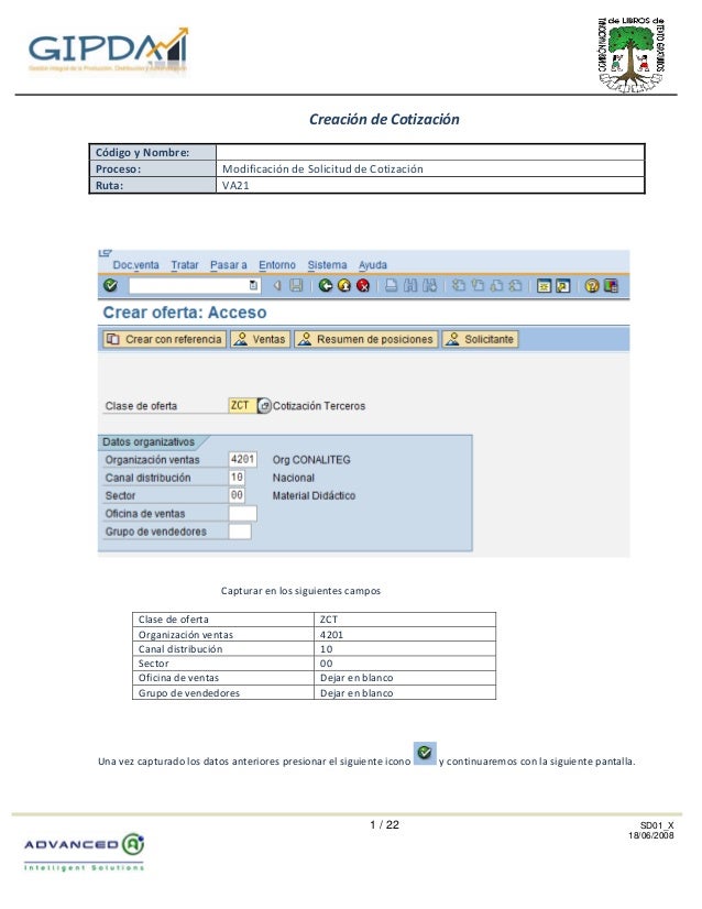 Sap Va21 Tutorial | tutorial sd sap creaci 243 n de cotizaci 243 n va21 Sap Va21 Tutorial | tutorial sd sap creaci 243 n de cotizaci 243 n va21
