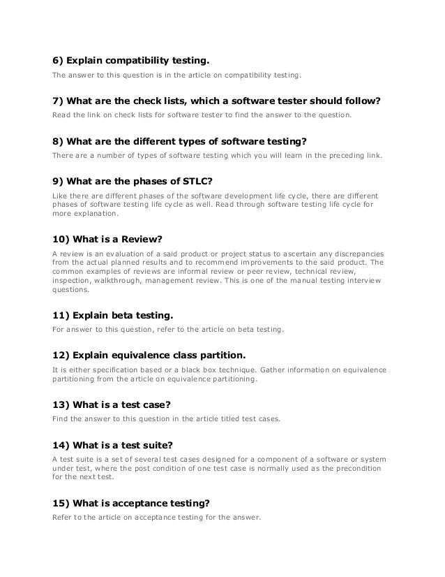manual testing interview questions