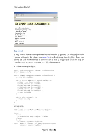 Struts Taglib Manual struts2-espanol | PDF