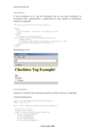 Struts Taglib Manual struts2-espanol | PDF