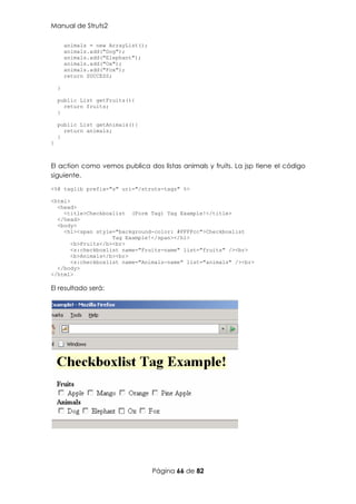 Struts Taglib Manual struts2-espanol | PDF