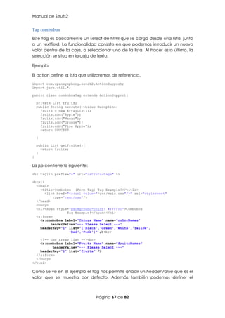 Struts Taglib Manual struts2-espanol | PDF