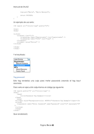 Struts Taglib Manual struts2-espanol | PDF