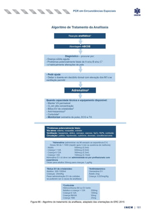 PCR em Circunstâncias Especiais
INEM | 181
Figura 66 - Algoritmo do tratamento da anafilaxia, adaptado das orientações do ERC 2015
 