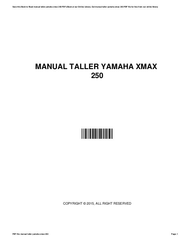 Manual talleryamahaxmax250