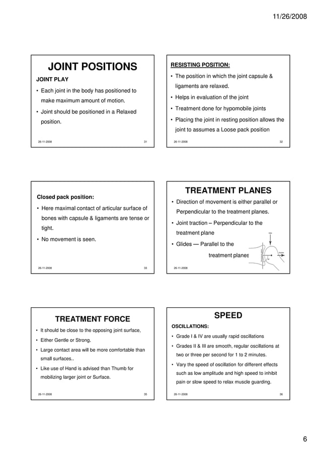 Manual Therapy, Joint Mobilisation