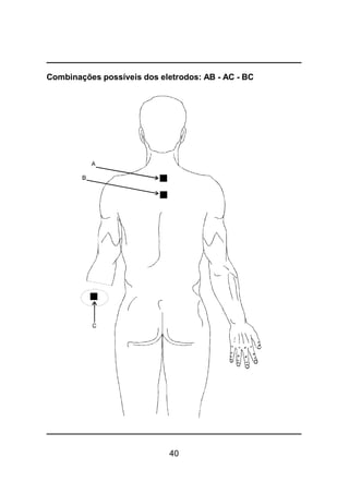 40
Combinações possíveis dos eletrodos: AB - AC - BC
 