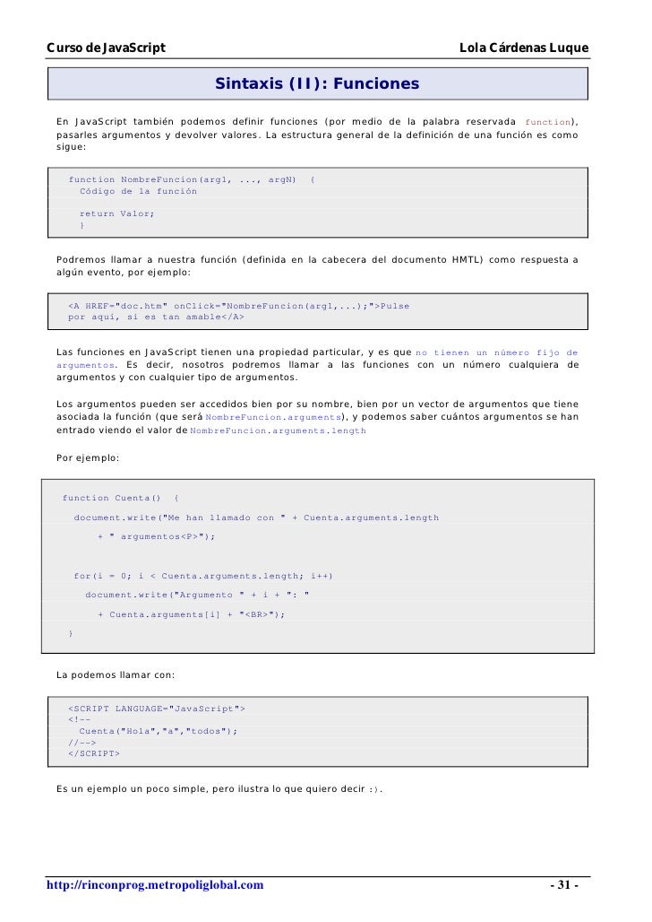 31 Document Write Javascript Ejemplo