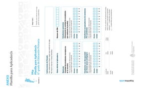 ANEXO
Planilla
para
Aplicador/a
 