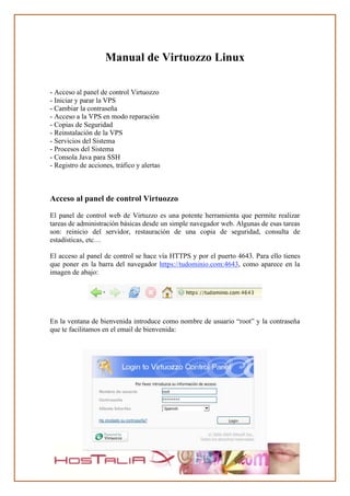 Manual virtuozzo v0 (1) | PDF