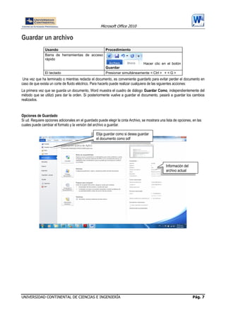 MANUAL DE WORD 2010 | PDF