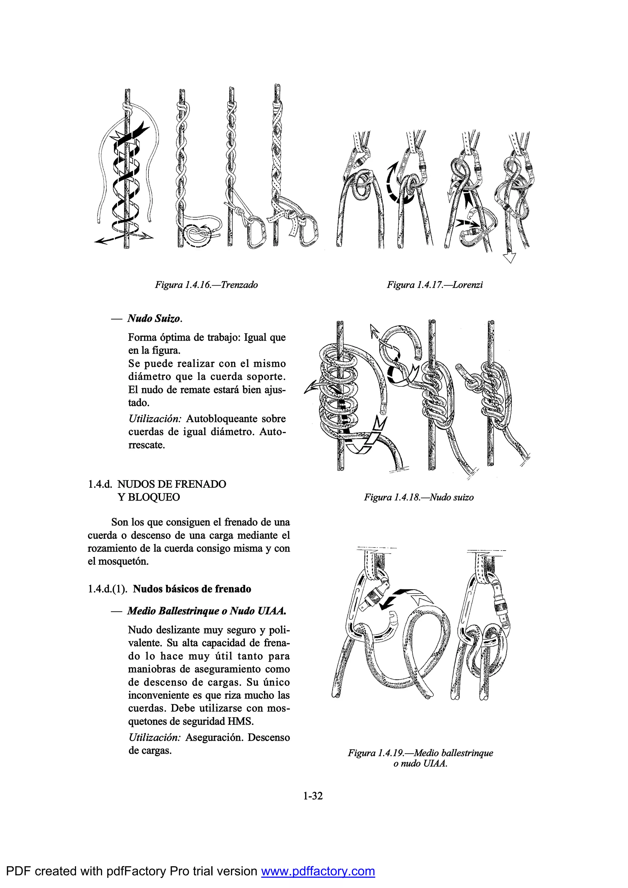 O Ò«¼± Í«·¦±ò
Ú±®³¿ ‰°¬·³¿ ¼» ¬®¿¾¿¶±æ ×¹«¿´ ¯«»
»² ´¿ º·¹«®¿ò
Í» °«»¼» ®»¿´·¦¿® ½±² »´ ³·-³±
¼·™³»¬®± ¯«» ´¿ ½«»®¼¿ -±°±®¬»ò
Û´ ²«¼± ¼» ®»³¿¬» »-¬¿®™ ¾·»² ¿¶«-ó
¬¿¼±ò
Ë¬·´·¦¿½·‰²æ ß«¬±¾´±¯«»¿²¬» -±¾®»
½«»®¼¿- ¼» ·¹«¿´ ¼·™³»¬®±ò ß«¬±ó
®®»-½¿¬»ò
ïòìò¼ò ÒËÜÑÍ ÜÛ ÚÎÛÒßÜÑ
Ç ÞÔÑÏËÛÑ
Í±² ´±- ¯«» ½±²-·¹«»² »´ º®»²¿¼± ¼» «²¿
½«»®¼¿ ± ¼»-½»²-± ¼» «²¿ ½¿®¹¿ ³»¼·¿²¬» »´
®±¦¿³·»²¬± ¼» ´¿ ½«»®¼¿ ½±²-·¹± ³·-³¿ § ½±²
»´ ³±-¯«»¬‰²ò
ïòìò¼òøï÷ò Ò«¼±- ¾™-·½±- ¼» º®»²¿¼±
O Ó»¼·± Þ¿´´»-¬®·²¯«» ± Ò«¼± Ë×ßßò
Ò«¼± ¼»-´·¦¿²¬» ³«§ -»¹«®± § °±´·ó
ª¿´»²¬»ò Í« ¿´¬¿ ½¿°¿½·¼¿¼ ¼» º®»²¿ó
¼± ´± ¸¿½» ³«§ „¬·´ ¬¿²¬± °¿®¿
³¿²·±¾®¿- ¼» ¿-»¹«®¿³·»²¬± ½±³±
¼» ¼»-½»²-± ¼» ½¿®¹¿-ò Í« „²·½±
·²½±²ª»²·»²¬» »- ¯«» ®·¦¿ ³«½¸± ´¿-
½«»®¼¿-ò Ü»¾» «¬·´·¦¿®-» ½±² ³±-ó
¯«»¬±²»- ¼» -»¹«®·¼¿¼ ØÓÍò
Ë¬·´·¦¿½·‰²æ ß-»¹«®¿½·‰²ò Ü»-½»²-±
¼» ½¿®¹¿-ò
ïóíî
Ú·¹«®¿ ïòìòïèòOÒ«¼± -«·¦±
Ú·¹«®¿ ïòìòïçòOÓ»¼·± ¾¿´´»-¬®·²¯«»
± ²«¼± Ë×ßßò
Ú·¹«®¿ ïòìòïéòOÔ±®»²¦·Ú·¹«®¿ ïòìòïêòOÌ®»²¦¿¼±
PDF created with pdfFactory Pro trial version www.pdffactory.com
 