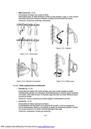 O Þ·¼·®»½½·±²¿´ øº·¹ò ïòìòïë÷ò
Ú±®³¿ ‰°¬·³¿ ¼» ¬®¿¾¿¶±æ Í»·- ª«»´¬¿- »² ¼±¾´»ò
Ò«¼± ¾·¼·®»½½·±²¿´ò Í» ¿º´±¶¿ º™½·´³»²¬» ½«¿²¼± ²± »-¬™ -±³»¬·¼± ¿ ½¿®¹¿ò ß ª»½»- ²»½»-·¬¿
«²¿ ¬»²-·‰² ·²·½·¿´ °¿®¿ ½±³»²¦¿® ¿ ¾´±¯«»¿®å ²± ¼»¶¿®´± º«»®¿ ¼»´ ¿´½¿²½» ¼» ´¿ ³¿²±ò
Ë¬·´·¦¿½·‰²æ ß-½»²-± °±® ½«»®¼¿ º·¶¿ò ß«¬±®®»-½¿¬»ò
ïòìò½òøî÷ò Ò«¼±- ½±³°´»³»²¬¿®·±- ¿«¬±¾´±½¿²¬»-
O Ì®»²¦¿¼± øº·¹ò ïòìòïê÷ò
Ú±®³¿ ‰°¬·³¿ ¼» ¬®¿¾¿¶±æ Ü±- ª«»´¬¿- ·²·½·¿´»-ô ³™- ½«¿¬®± ª«»´¬¿- ½®«¦¿¼¿- »² -·³°´»ò
Ì¿³¾·’² °«»¼» ®»¿´·¦¿®-» ½±² ½·²¬¿ °´¿²¿ò Û¨¬®¿±®¼·²¿®·¿³»²¬» -» ±¾¬·»²»² ¾«»²±- ®»-«´¬¿¼±-
½±² ½±®¼·²±ô -±¾®» ½¿¾´» ¼» ¿½»®±ò Í» ¿´½¿²¦¿² ½¿®¹¿- ³™- ¿´¬¿- ½±² ³»²±® ¼·º»®»²½·¿ ¼» ¹®±ó
-±® »²¬®» ´¿- ½«»®¼¿-ò
Ë¬·´·¦¿½·‰²æ ß-½»²-± § ¼»-½»²-± °±® ½«»®¼¿- ½¿®¹¿¼¿-ò ß«¬±¾´±¯«»¿²¬» ½±² ½·²¬¿ò
O Ô±®»²¦· øº·¹ò ïòìòïé÷ò
Ú±®³¿ ‰°¬·³¿ ¼» ¬®¿¾¿¶±æ ×¹«¿´ ¯«» »² ´¿ º·¹«®¿ò
Û´ ¼»-´·¦¿³·»²¬± »-¬™ ®»´¿½·±²¿¼± ½±² ´±- ¹®±-±®»- ¼» ´¿ ½«»®¼¿ § »´ ¼» ´±- ³±-¯«»¬±²»-ò
Ð¿®¿ «² ¼»-´·¦¿³·»²¬± ½‰³±¼±ô -» ®»½±³·»²¼¿ »´ »³°´»± ¼» ³±-¯«»¬±²»- ¹®¿²¼»- § -·³’¬®·ó
½±-ô ¼» ¹®±-±® °¿®»½·¼± ¿ ´¿ ½«»®¼¿ò Í» °«»¼» ¼»-¾´±¯«»¿® ¾¿¶± ½¿®¹¿ò
Ë¬·´·¦¿½·‰²æ ß«¬±®®»-½¿¬»ò ß-½»²-± °±® ½«»®¼¿ º·¶¿ò
ïóíï
Ú·¹«®¿ ïòìòïîòOÐ®«-·µ -·³°´»
Ú·¹«®¿ ïòìòïíòOÓ¿½¸¿®¼
Ú·¹«®¿ ïòìòïìòOÓ¿½¸¿®¼ ½±² ³±-¯«»¬‰² Ú·¹«®¿ ïòìòïëòOÞ·¼·®»½½·±²¿´
PDF created with pdfFactory Pro trial version www.pdffactory.com
 