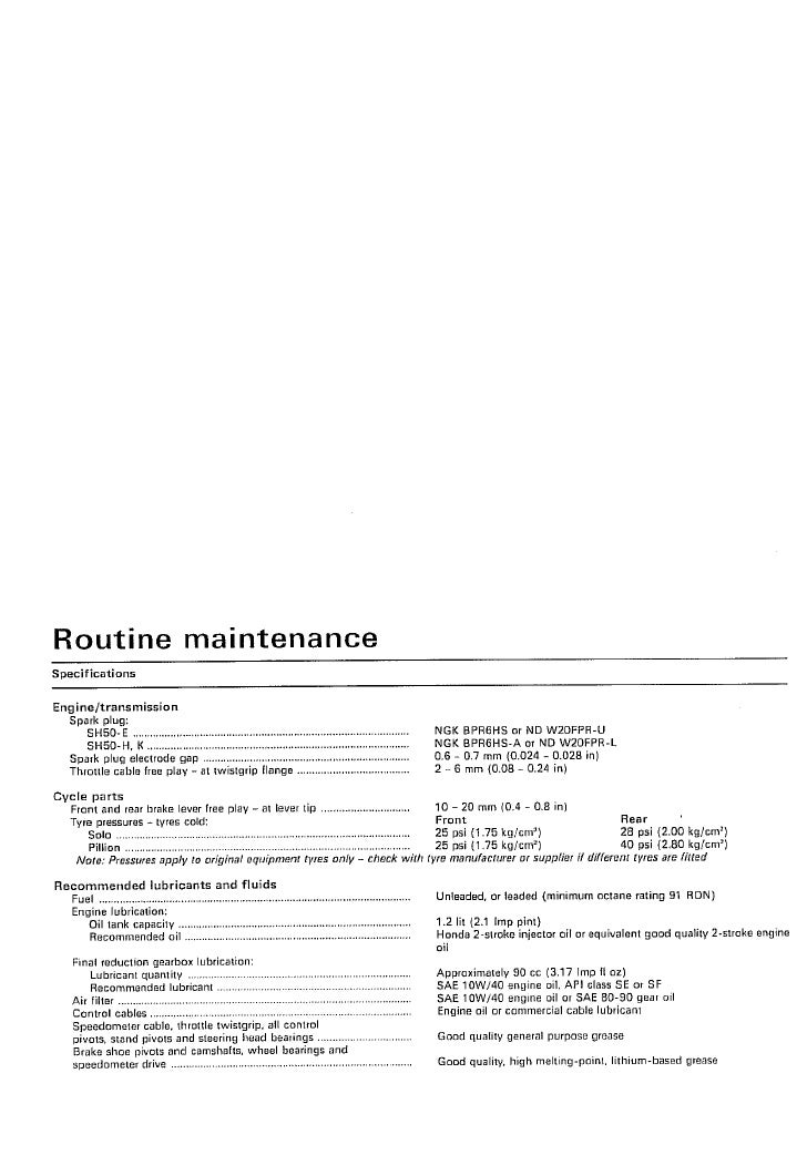Honda Scoopy SH50 manual 1 of 6 - PDF