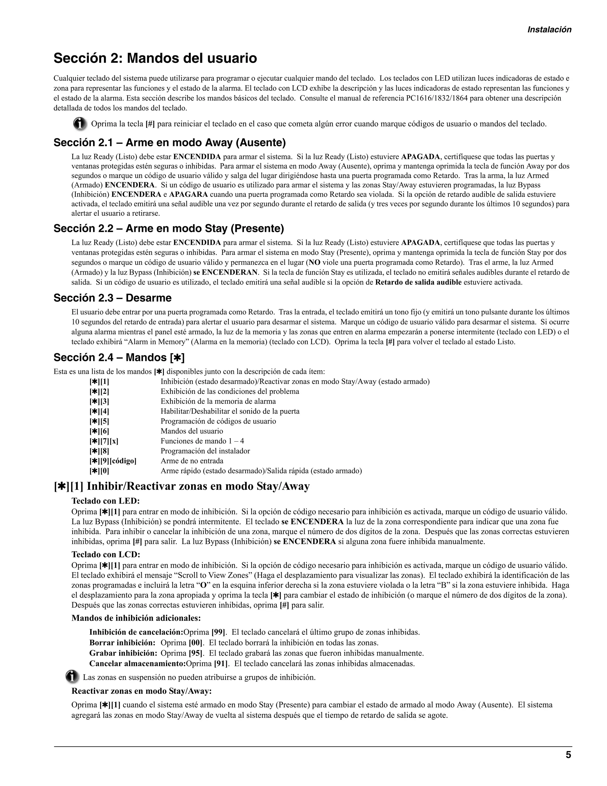 Manual 1832 1864 dsc | PDF