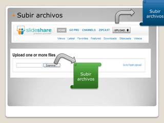Subir archivosSubir archivosSubir archivos