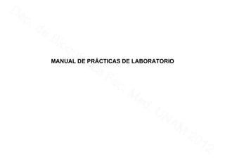 MANUAL DE PRÁCTICAS DE LABORATORIO
 