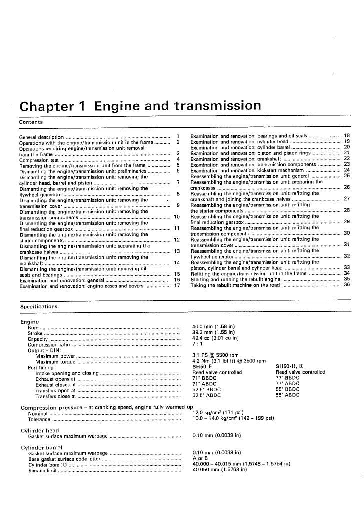 Honda c100 engine manual