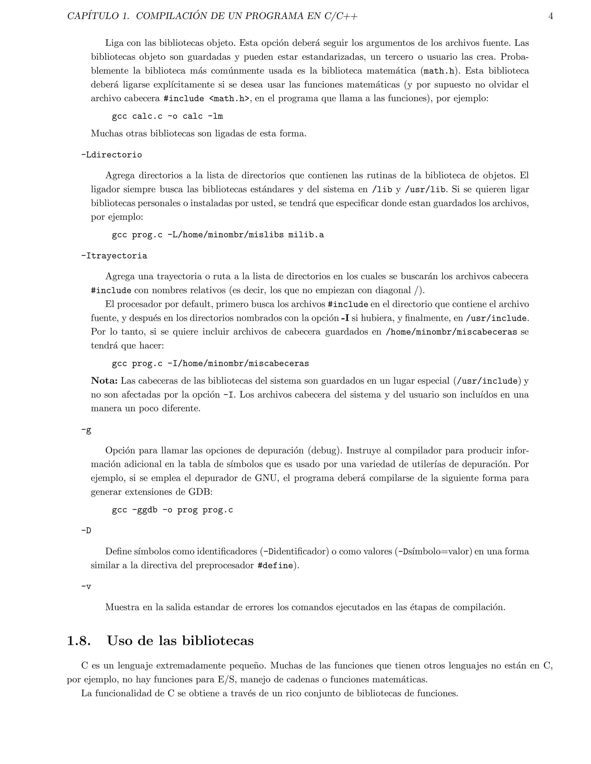 le) . . . . . . . . . . . . . . . . . . . . . . . . . . . . . . . . . . . 124 
21.8. Uso de macros con Make . . . . . . . . . . . . . . . . . . . . . . . . . . . . . . . . . . . . . . . . . . . . 125 
21.9. Ejecucion de Make . . . . . . . . . . . . . . . . . . . . . . . . . . . . . . . . . . . . . . . . . . . . . . . 126 
 