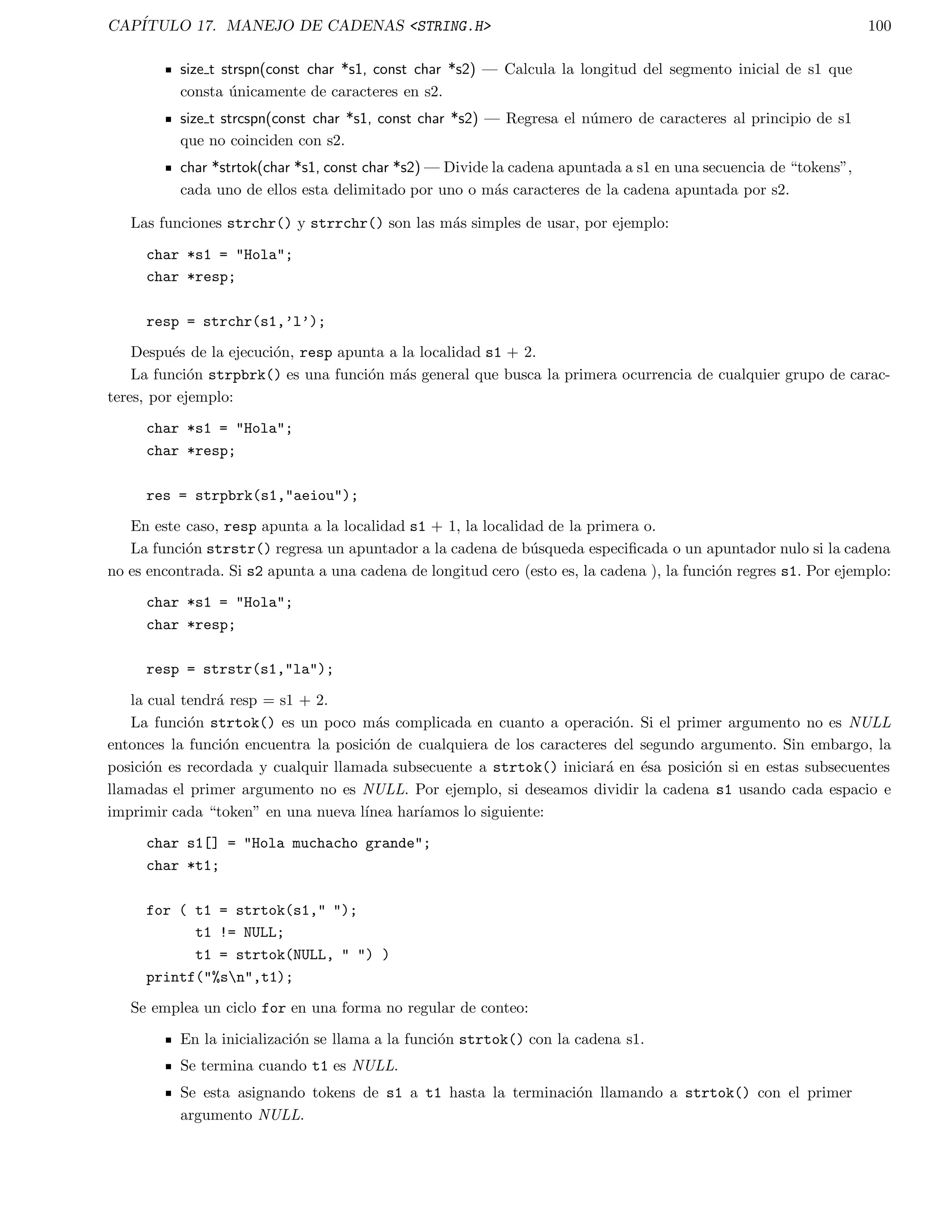 Captulo 6 
Funciones 
Una funcion es un conjunto de declaraciones, de 