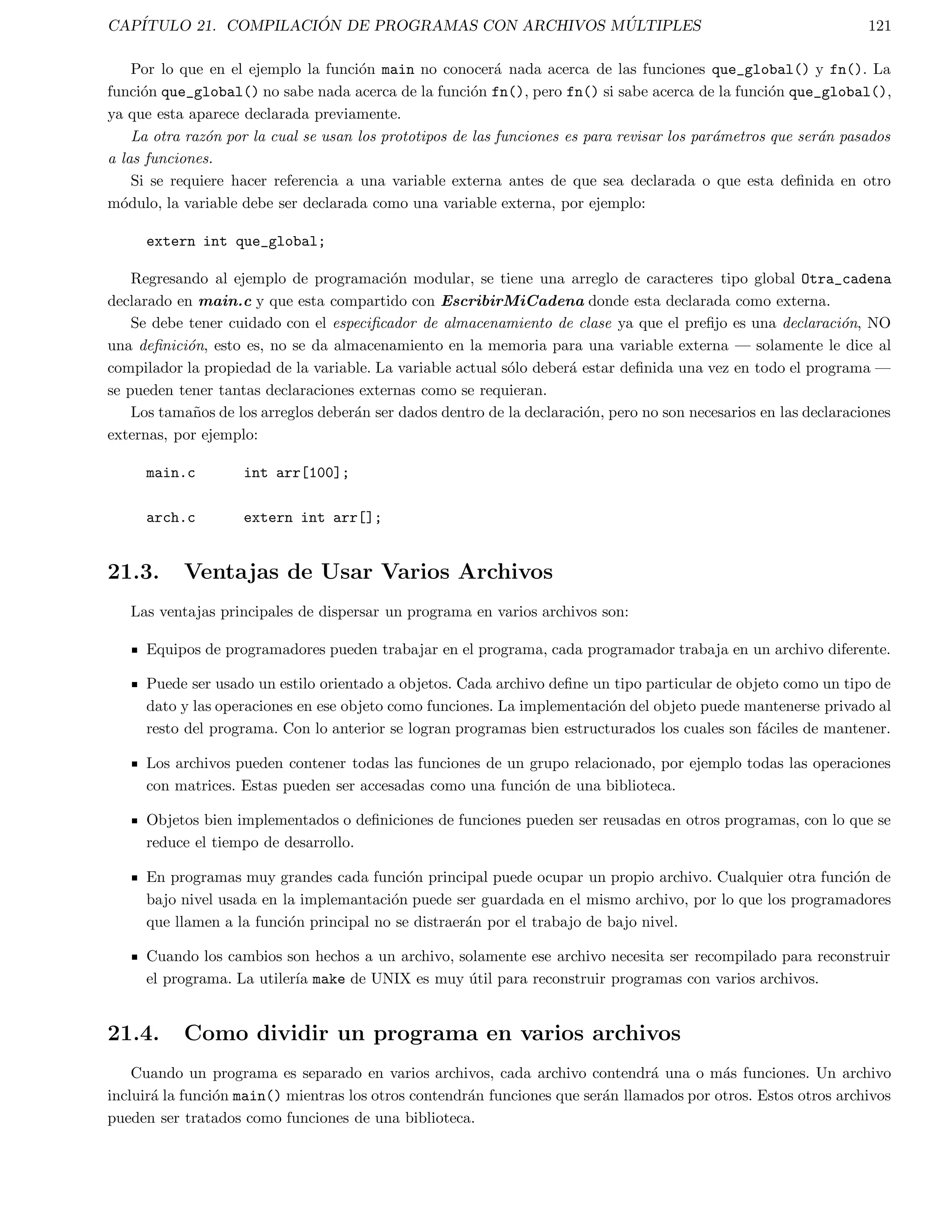 nir nuevos nombres de datos explicta-mente, 
usando algunos de los tipos de datos de C, donde su formato es: 
typedef tiponombre; 
Se puede usar typedef para crear nombres para tipos mas complejos, como una estructura, por ejemplo: 
typedef struct direc 
{ 
char nombre[30]; 
char calle[40]; 
char ciudad[20]; 
char estado[3]; 
unsigned int codigo; 
} sdirec; 
sdirec info_direc={Vicente Fernandez,Fantasia 2000,Dorado,MMX,12345}; 
en este caso direc sirve como una etiqueta a la estructura y es opcional, ya que ha sido de 