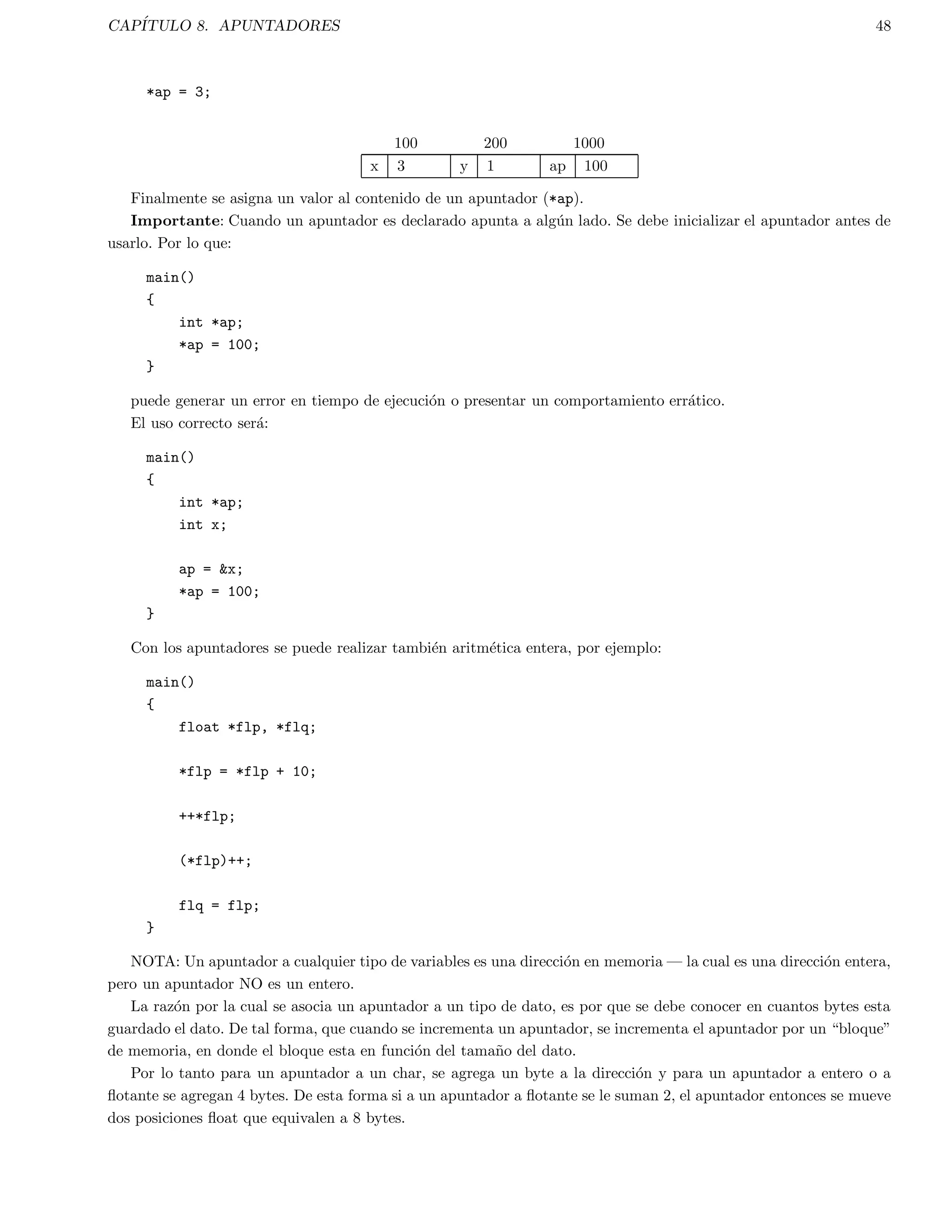CAPITULO 2. PRINCIPIOS DE C 13 
En los sistemas UNIX todos los tipos int son long int, a menos que se especi 