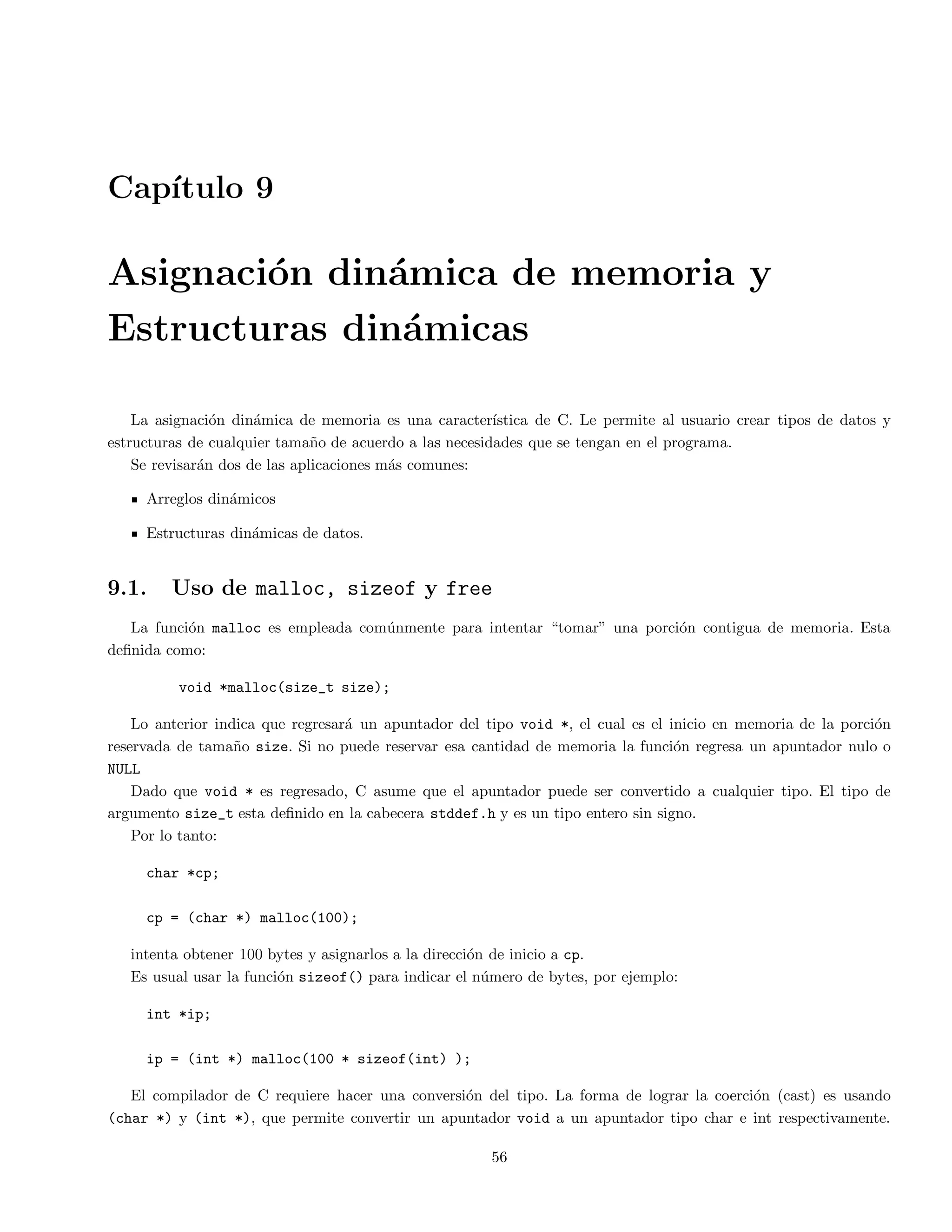 nidos de C. 
typedef float real; 
typedef char letra; 
/* Declaracion de variables usando el nuevo tipo */ 
real suma=0.0; 
letra sig_letra; 
2.4.2. Lectura y escritura de variables 
El lenguaje C usa salida formateada. La funcion printf tiene un caracter especial para formatear ( %) | un 
caracter enseguida de 