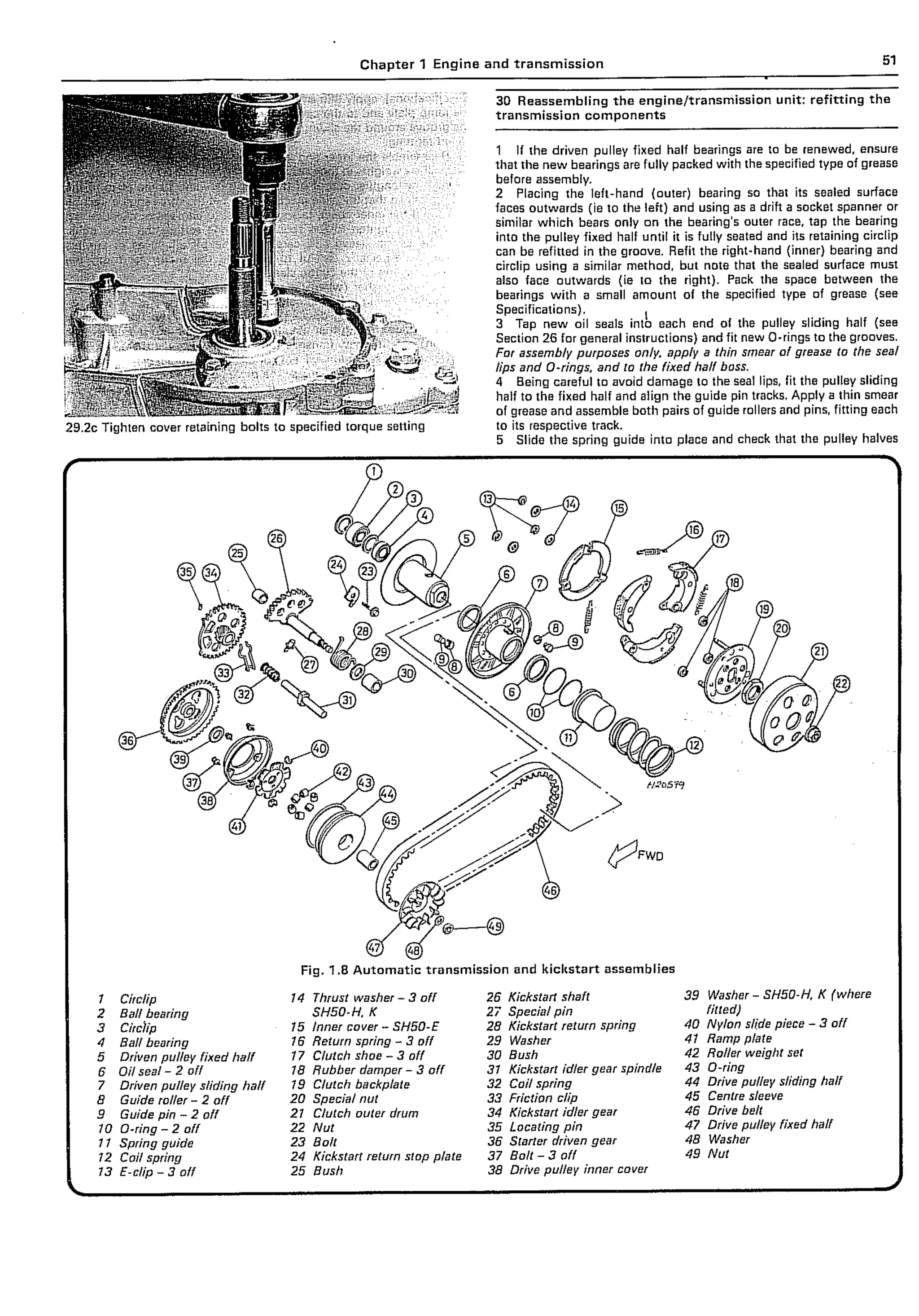 Honda Scoopy SH50 manual 3 of 6 - PDF