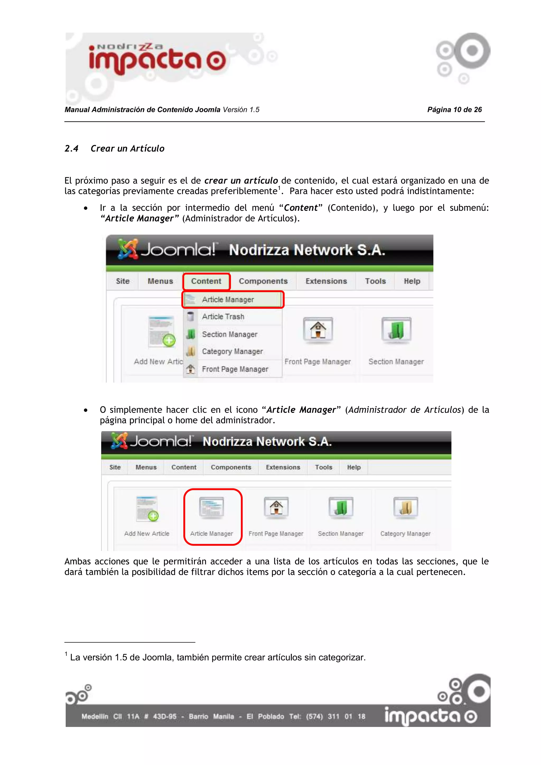 Manual Admon Contenidos Joomla 1.5 V2 Gen