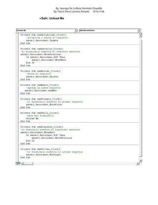 By: Jauregui De La Rosa Herminio Oswaldo
          By: Flores Pérez Lorenzo Antonio CETis # 48

 Salir: Unload Me
 