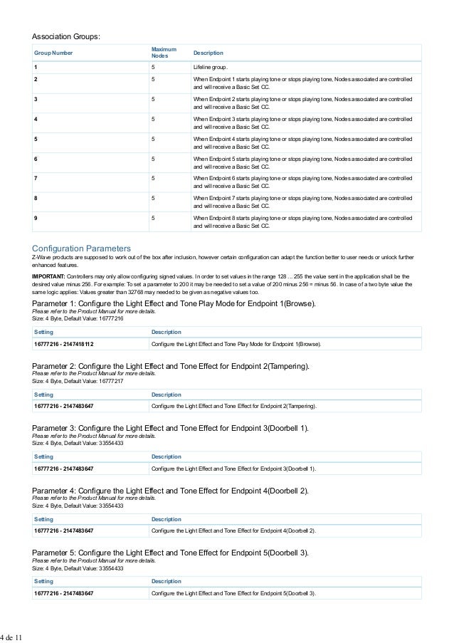 manual aeotec doorbell 6