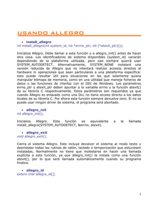 Manual allegro c++ | PDF