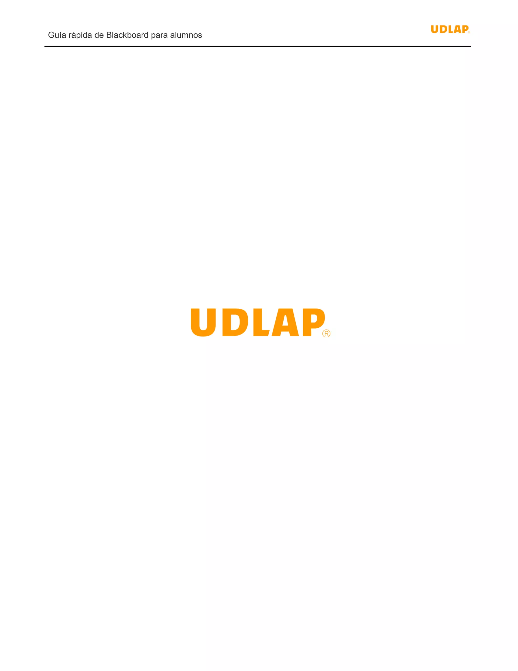 Guía rápida de Blackboard para alumnos
 