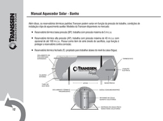 Manual aquecedor solar banho | PPT