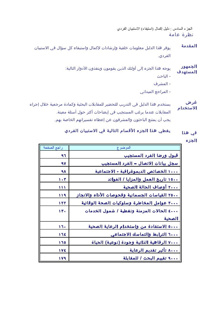 نموذج استبيان جاهز