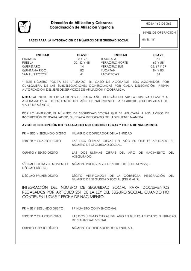 Manual interno de como se debe integrar el Número de 