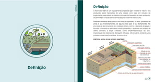 Definição
                       O Aterro Sanitário é um equipamento projetado para receber e tratar o lixo
                       produzido pelos habitantes de uma cidade, com base em estudos de
                       engenharia, para reduzir ao máximo os impactos causados ao meio ambiente.
                       Atualmente é uma das técnicas mais seguras e de mais baixo custo.

                       Preferencialmente deve possuir uma vida útil superior a 10 anos, prevendo-se
                       ainda o seu monitoramento por alguns anos após o seu fechamento. No
                       processo de decomposição dos resíduos sólidos, ocorre a liberação de gases e
                       líquidos (chorume ou percolado) muito poluentes, o que leva um projeto de
                       aterro sanitário a exigir cuidados como impermeabilização do solo,
                       implantação de sistemas de drenagem eficazes, entre outros, evitando uma
                       possível contaminação da água, do solo e do ar.

                       CORTE DA SEÇÃO DE UM ATERRO SANITÁRIO
                                                          Grama
                                              OR
                                           SET LUÍDO                Drenagem superficial
                                           CONC
                                                                           Drenagem de Gás
                                     EM
                                  OR
                               SET UÇÃO                                           Drenagem interna
                                  C
                               EXE
                                                                                      Célula de Lixo
                  EM
               OR                                                                    Camada de solo
            SET ARO
               P
            PRE                                                                      de cobertura
                                                                                   Saída do chorume
                                                                                     para estação de
                                                                                          tratamento
                                                                                   Frente de trabalho


Definição                                                                             Lençol Freático
                                                                          Camada Impermeabilizante

                                                        Dreno de chorume na base do aterro


                                                                                                  9
 