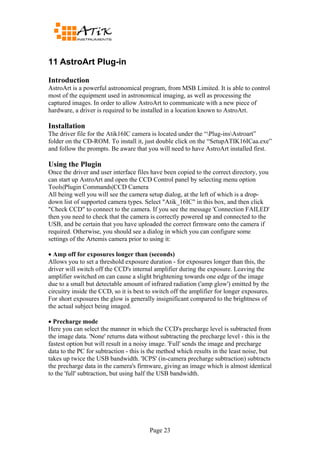 Manual Atik 16 Ic | PDF