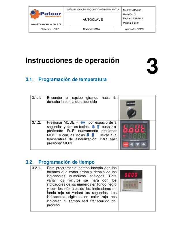 Manual autoclave