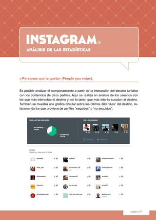 instagram.
página 57
n Personas que te gustan (People you enjoy).
Es posible analizar el comportamiento a partir de la int...